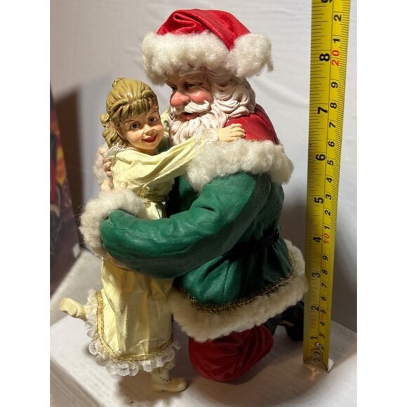 Handcrafted Saint Nicholas Figurine With Child Resin & Fabric Mache Clothing - Picture 10 of 10